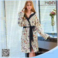 Fashion design 100 cotton women towel bathrobe